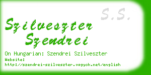 szilveszter szendrei business card